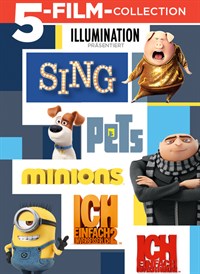 Despicable Me 1 & 2, Minions, The Secret Life of Pets & Sing